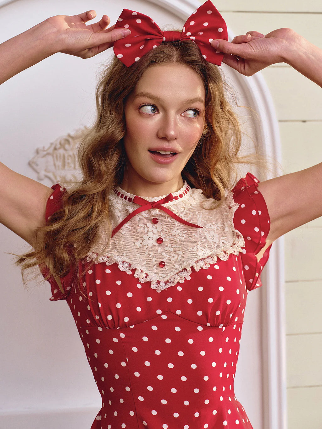 Sweetheart Cottage Polka Dot Dress