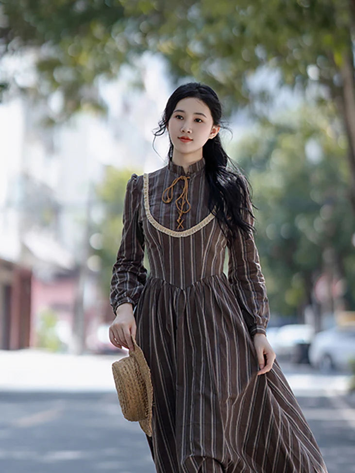 Charlotte's Breezy Brown Stripe Dress