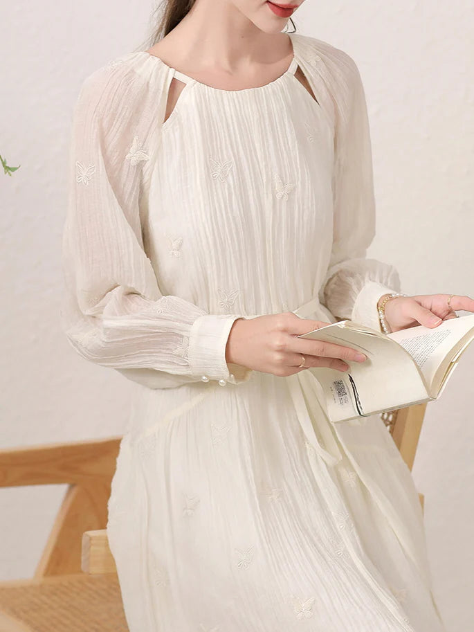 Butterfly Breeze Ivory Dress