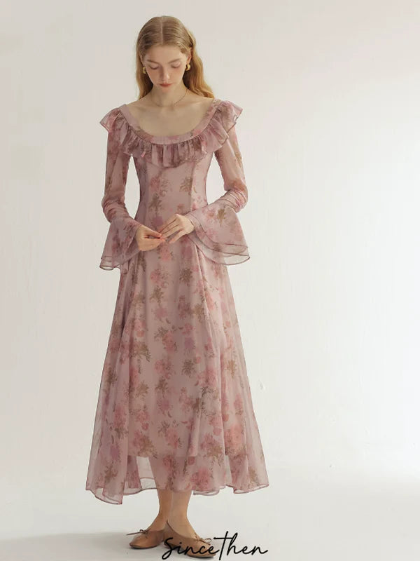 Sunlit Rose Elegance Dress