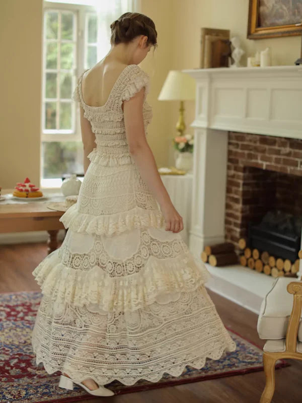 Vintage Charm Cotton Frill Top