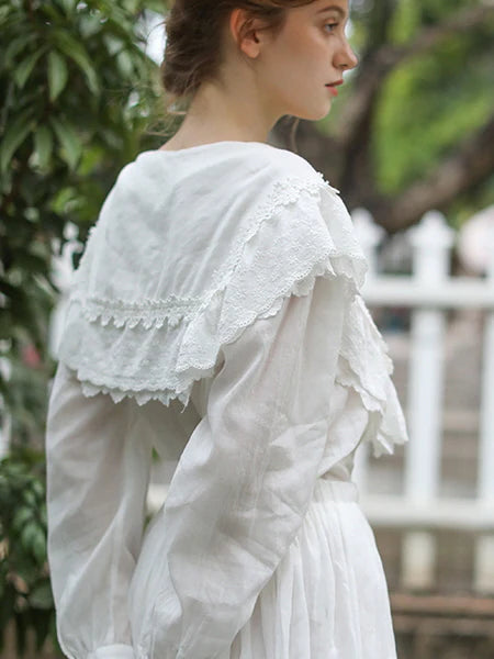 Lucy's Retro Floral Elegance Blouse