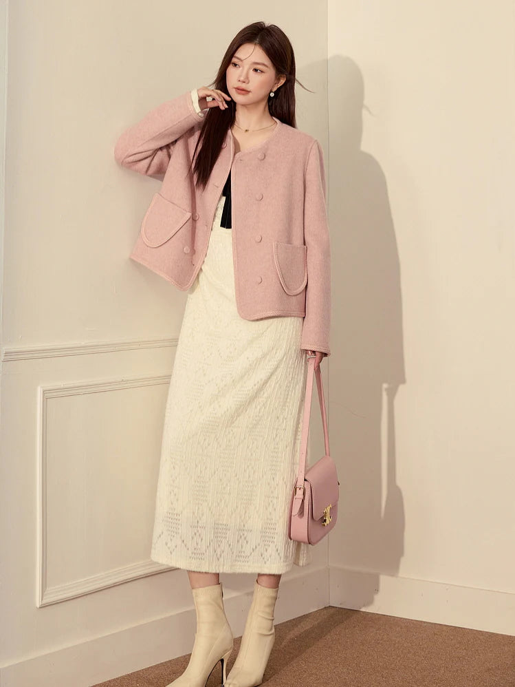 Velvet Ribbon Vintage Lace Knit Dress