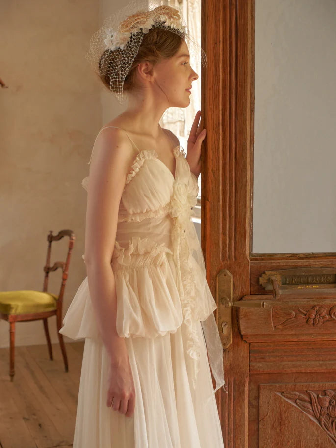 Ivory Bloom Corset Top and Skirt