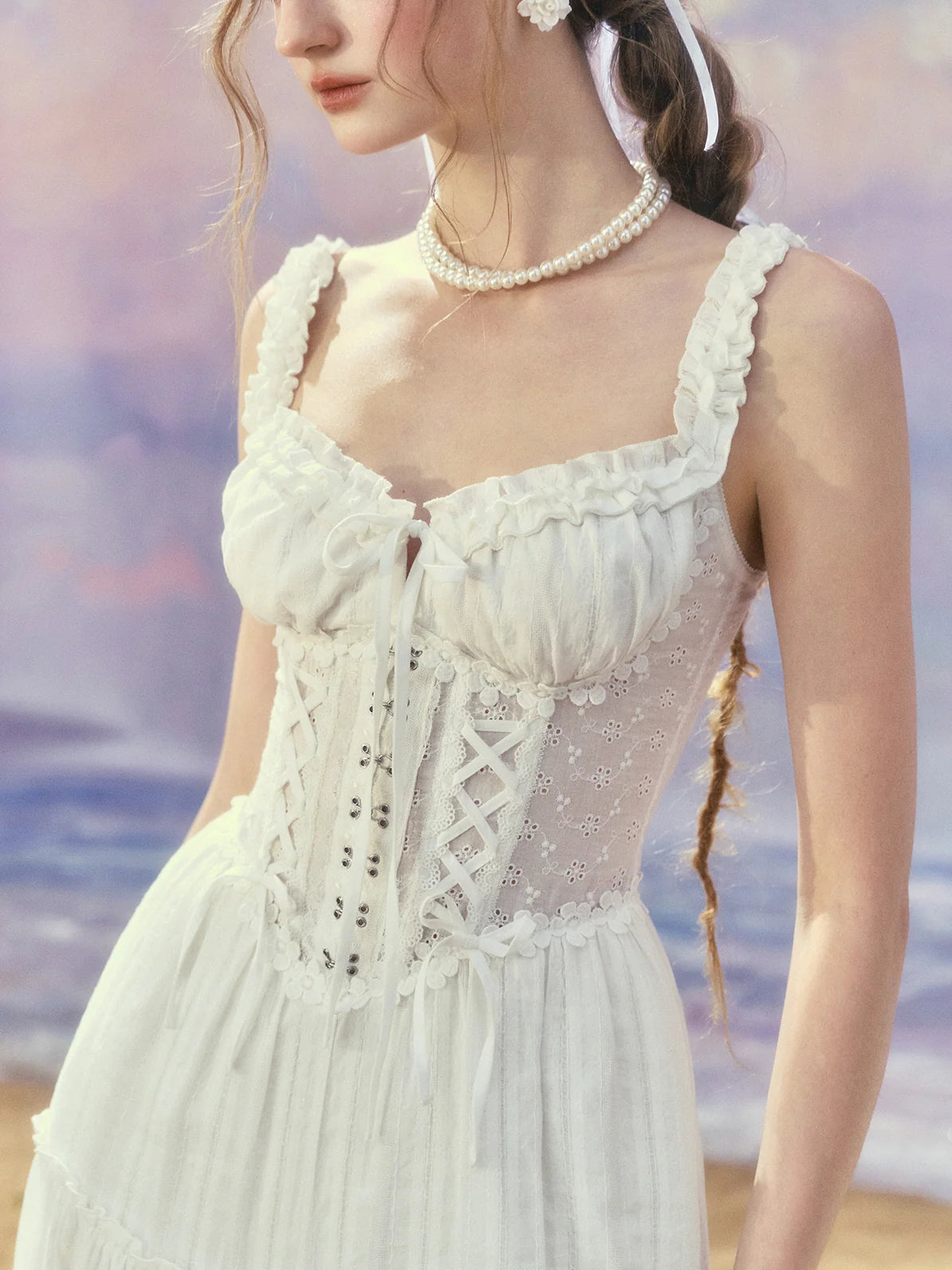 Ethereal Princess Whtie Corset Dress