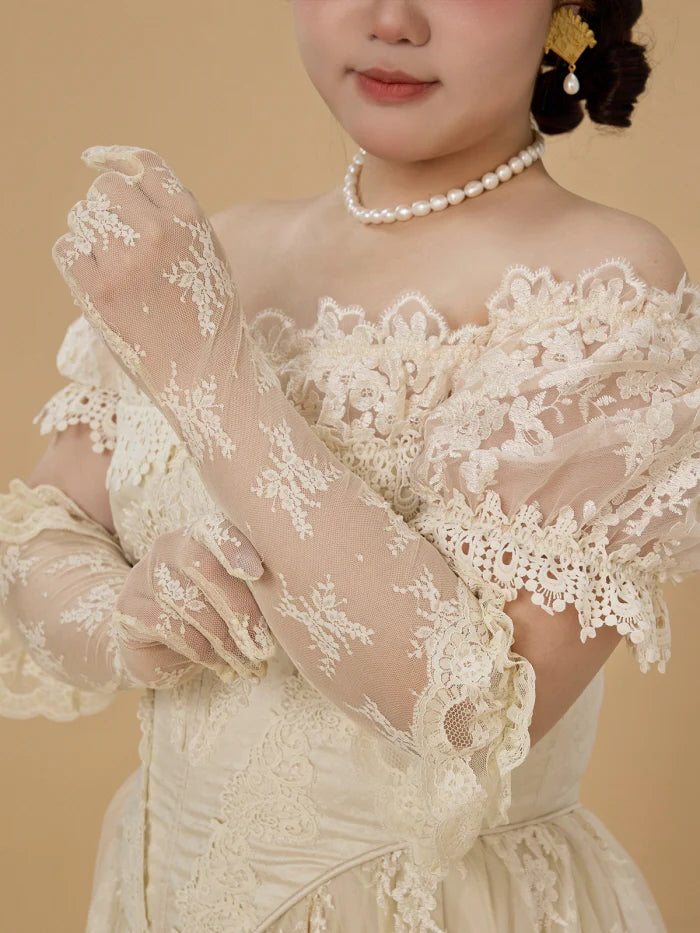 Royal Ivory Lace Ball Gown