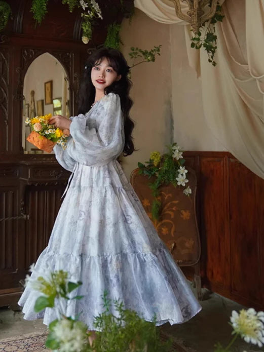 Whimsical Blue Butterfly Dress