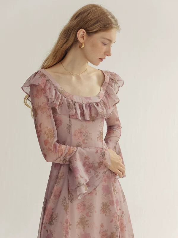 Sunlit Rose Elegance Dress