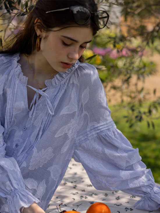 Whispering Meadow Cotton Blouse