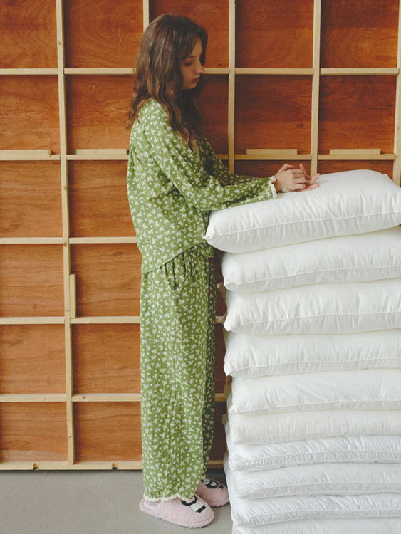 Green Meadow Lace Pajama Set