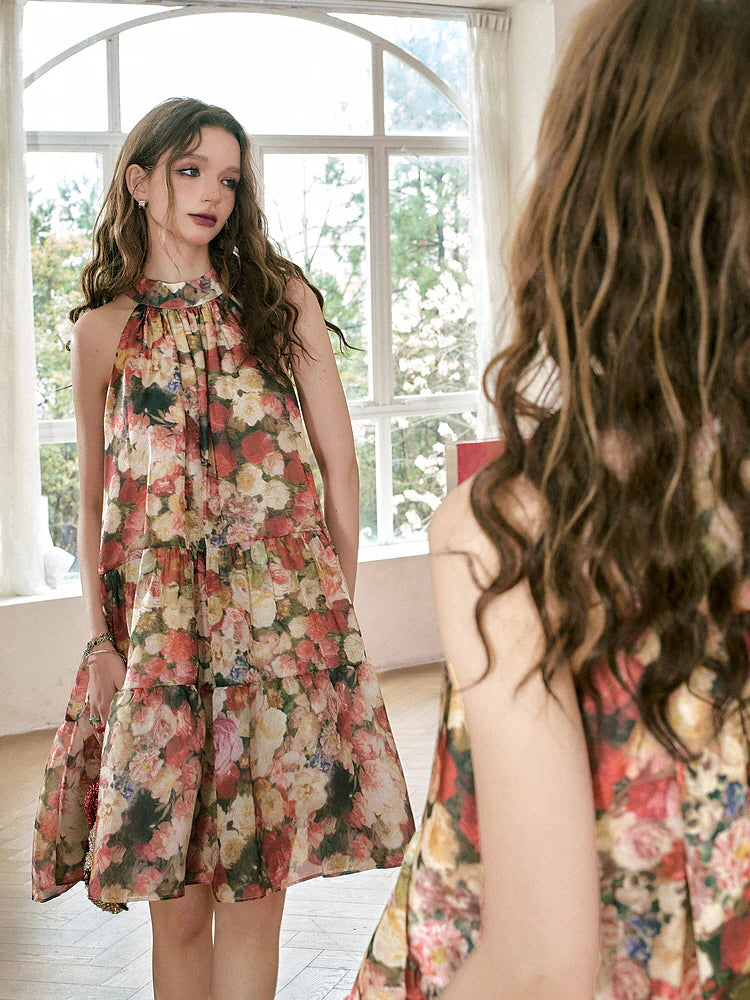 Enchanted Garden Halter Dress