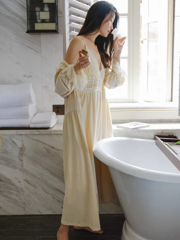 Vintage Dream Slip Dress and Gown Set