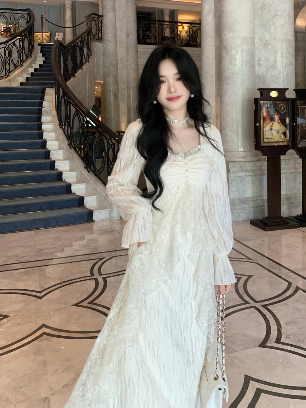 Ethereal Lace Sequin Dream Dress