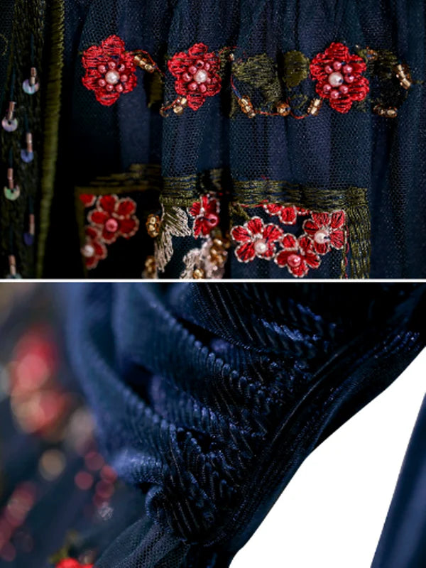 Velvety Symphony of Elegance Dress