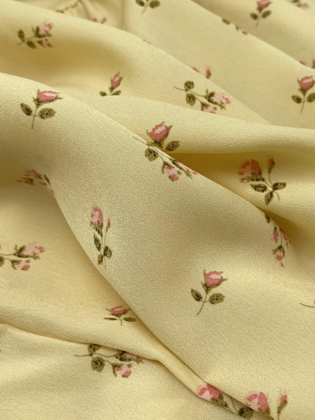 Lemon Blossom Ruffle Midi Dress