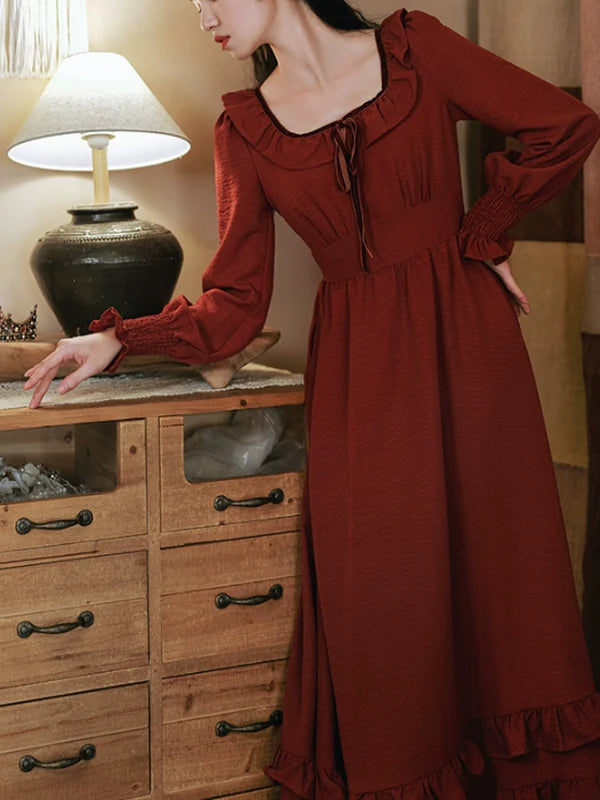 French Wine Elegance Dress