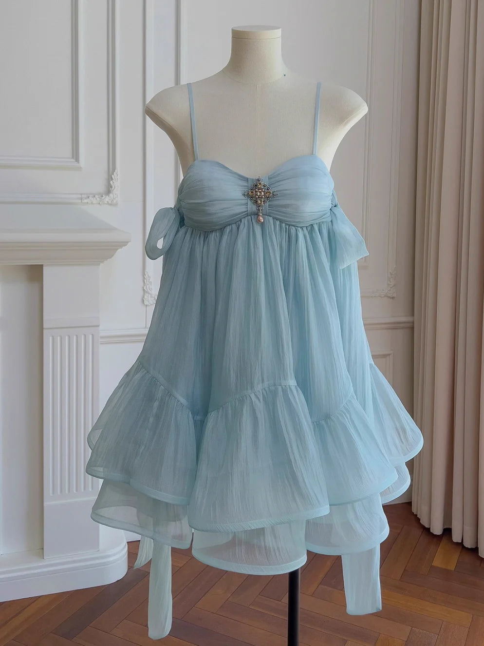 Blue Enchanted Jewel Layered Dress