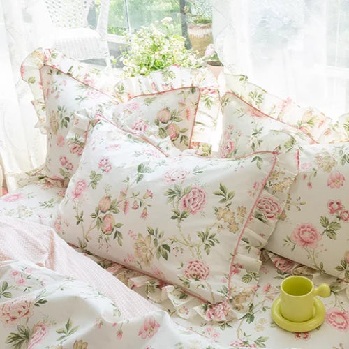 Pink Floral Pattern Forest Princess Bedding Set