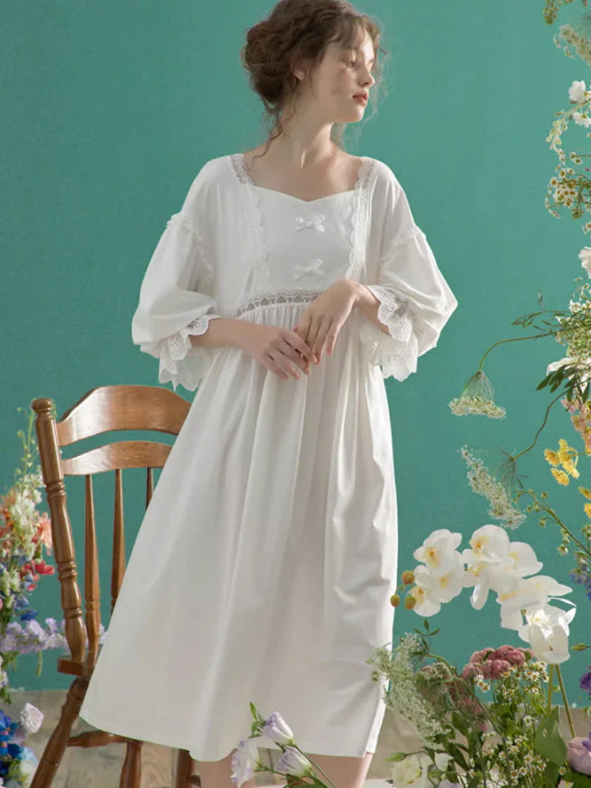 Floral Meadow Lace Nightgown