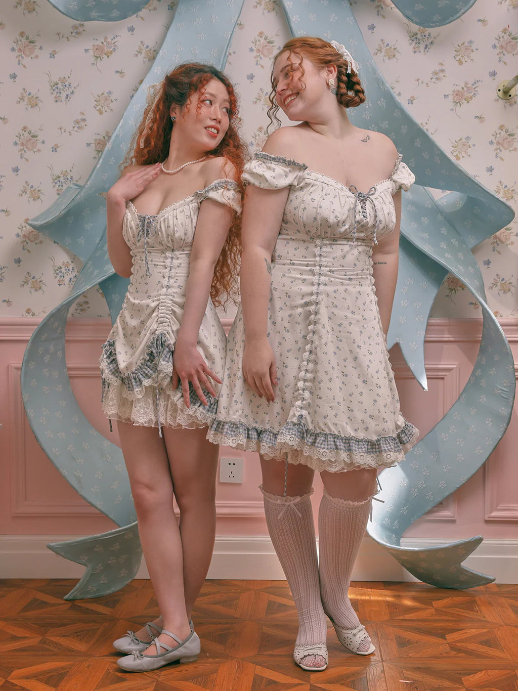 Ethereal Lace Coquette Dress