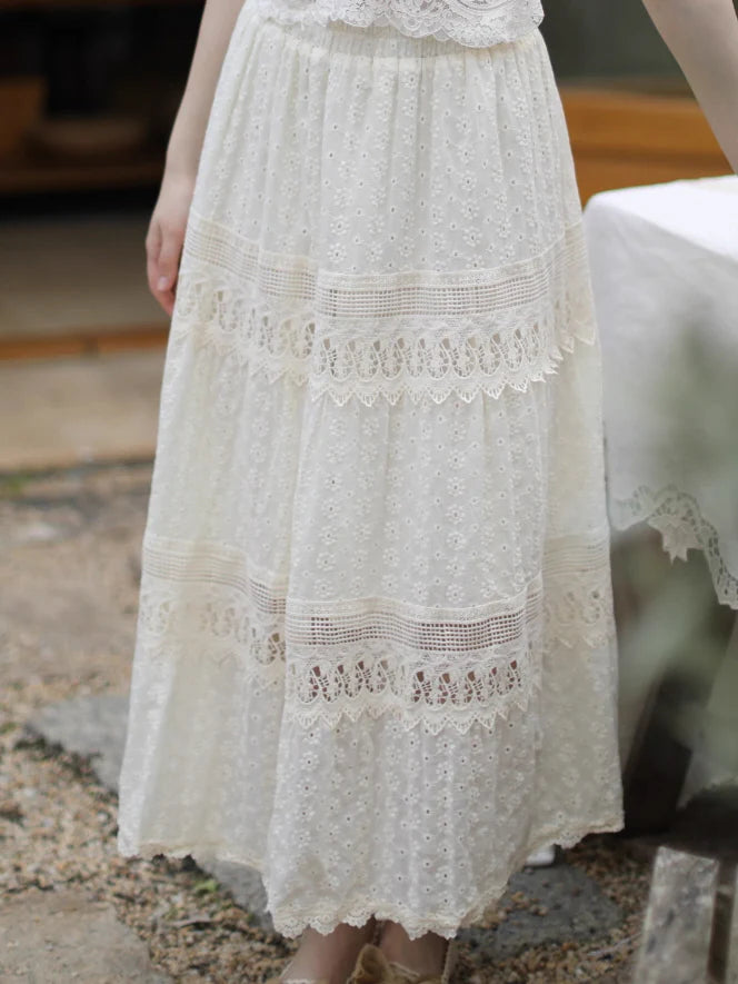 Countryside Bloom Embroidered Skirt