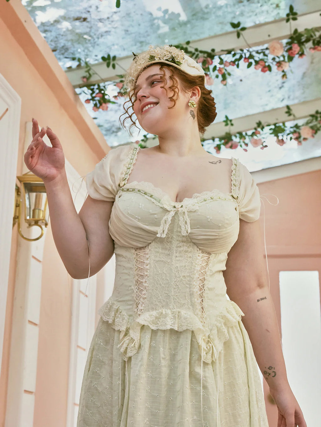 Ethereal Lace Coquette Dress