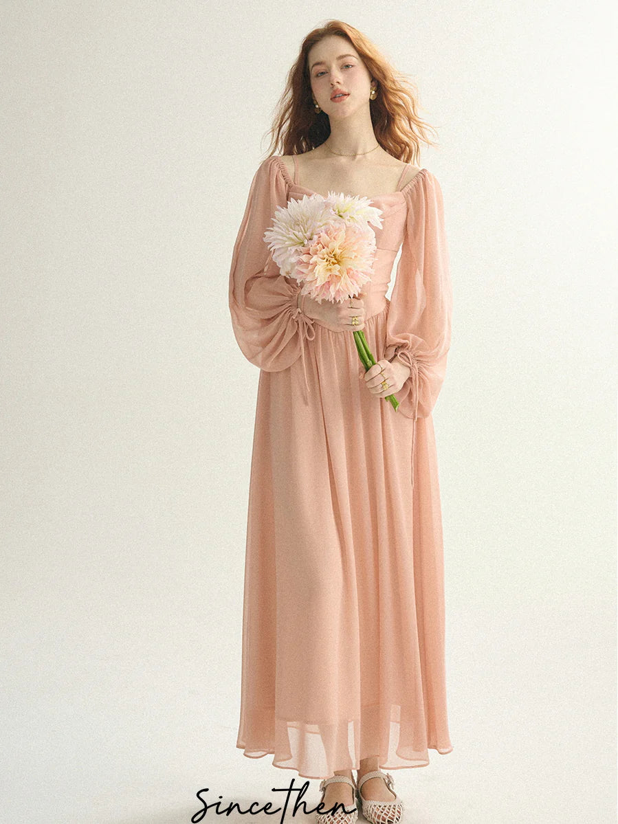 Enchanted Blush Off-Shoulder Gown