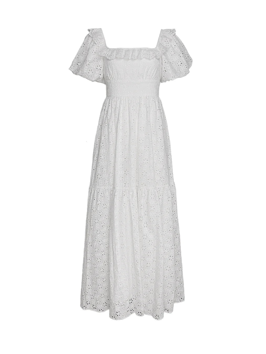 Daisy Lace Back Bow Cotton Dress