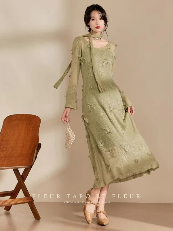 Butterfly Garden Sheer Knit Dress