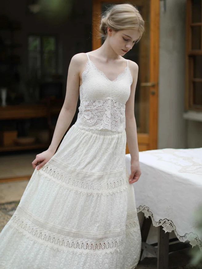 Countryside Bloom Embroidered Skirt