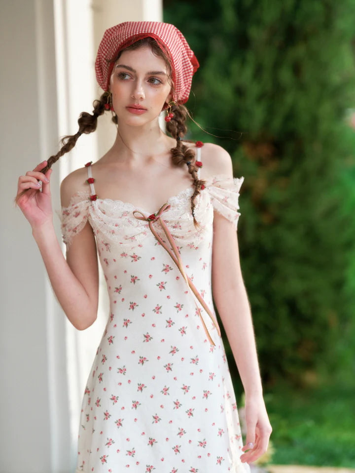 Rosebud Lace Garden Mini Dress
