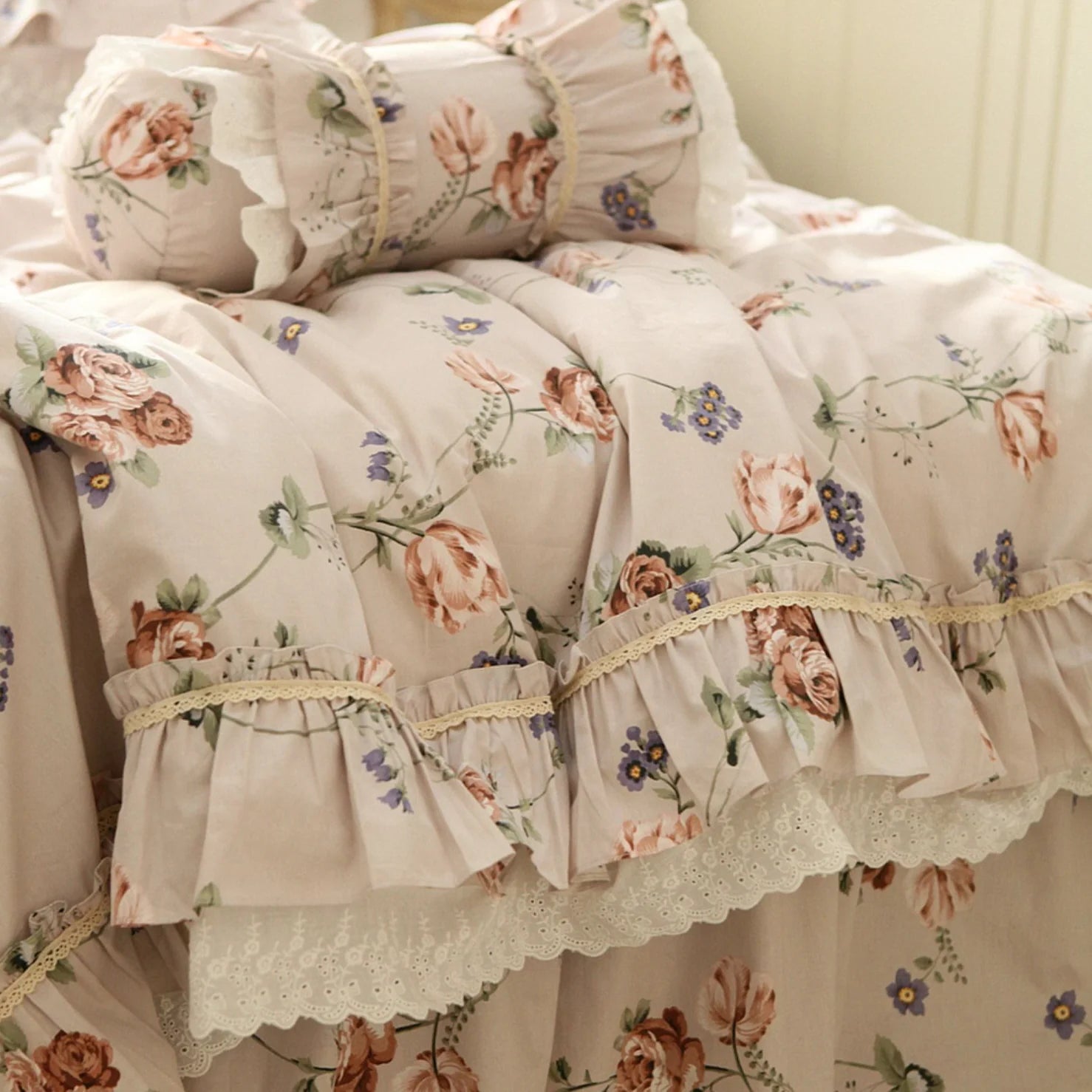 Retro Pastoral Princess Rose Bedding Set