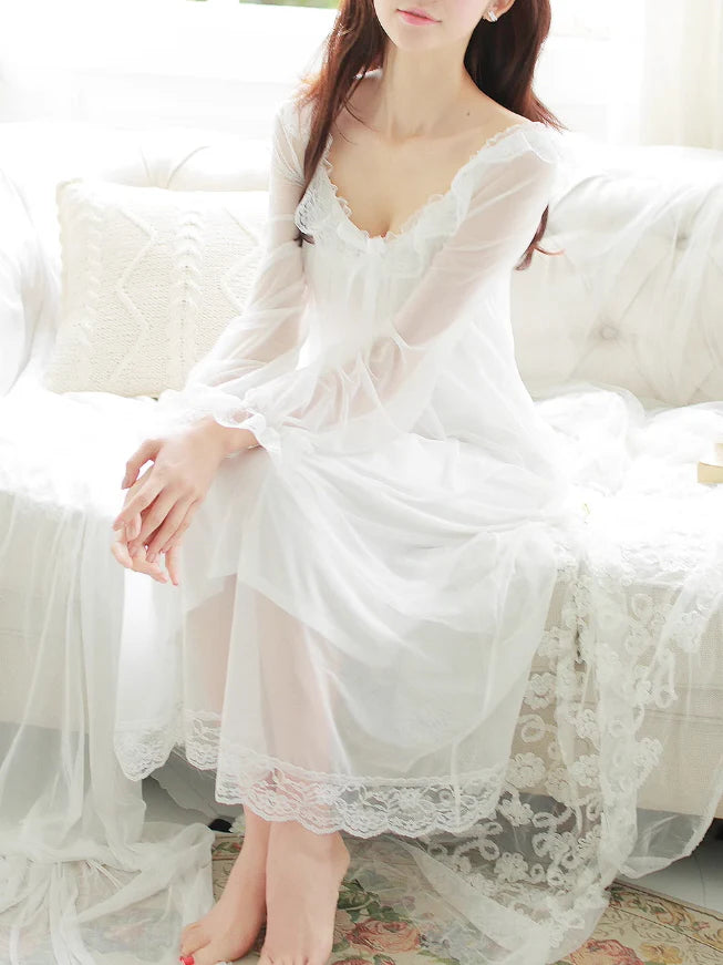 Ethereal Lace Romance Nightgown