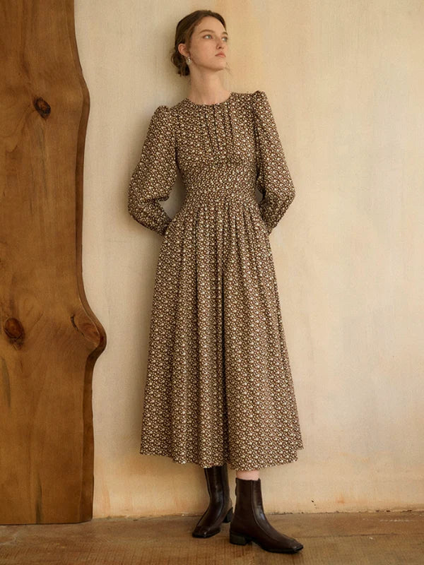 Autumn Melody Floral Dress