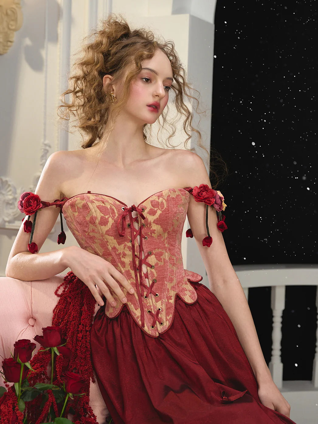 Vintage Layered Scarlet Tulle Skirt