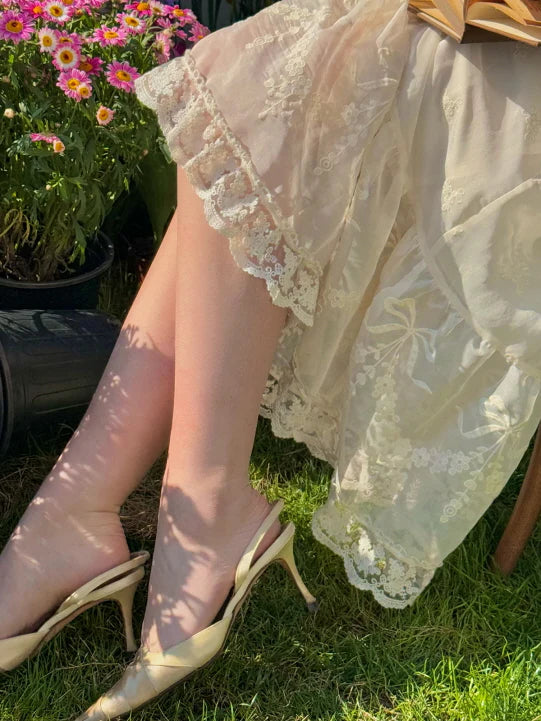 Buttercream Lace Corset Top & Skirt