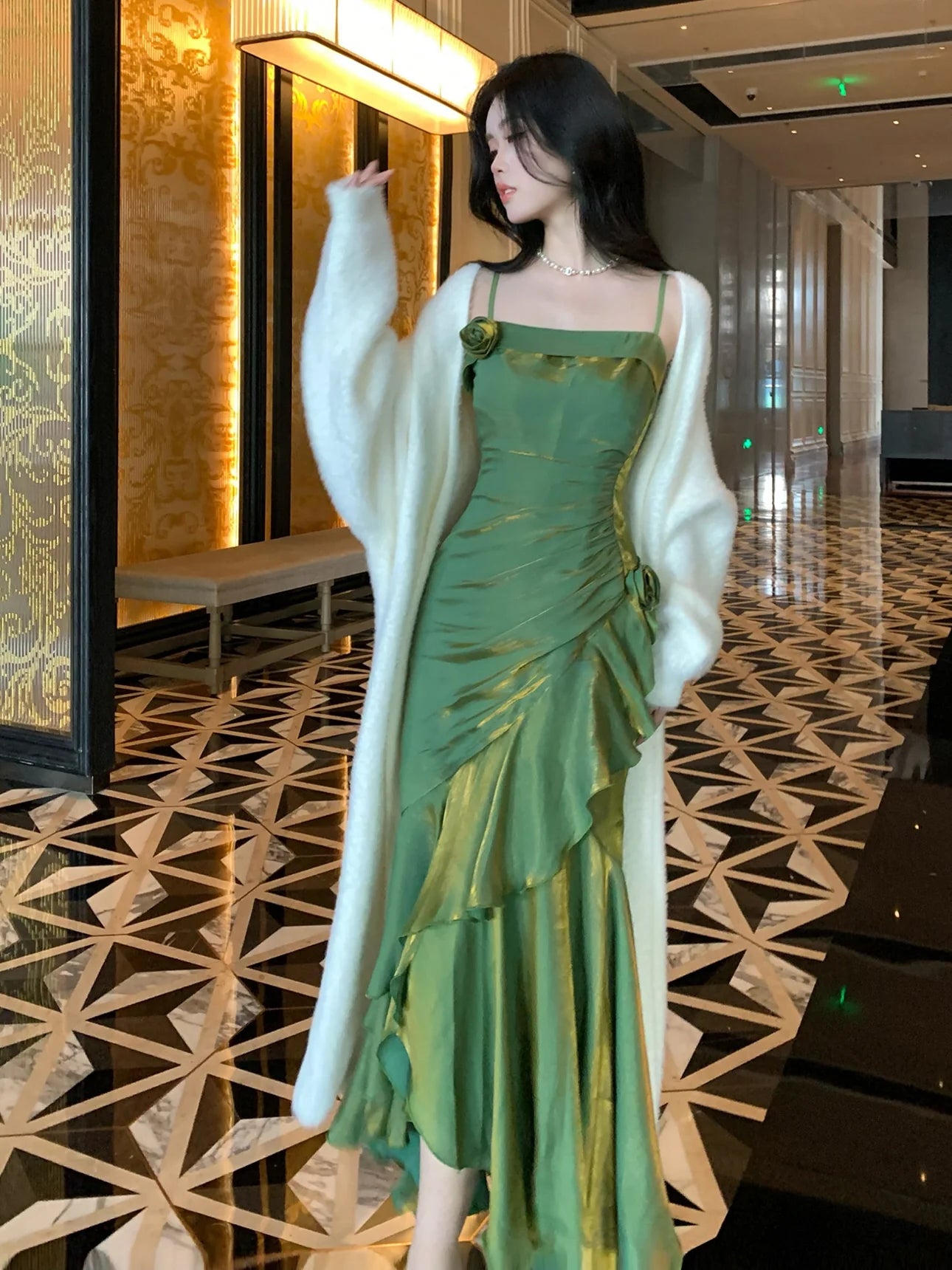 Enchanted Forest Ruffle Dress