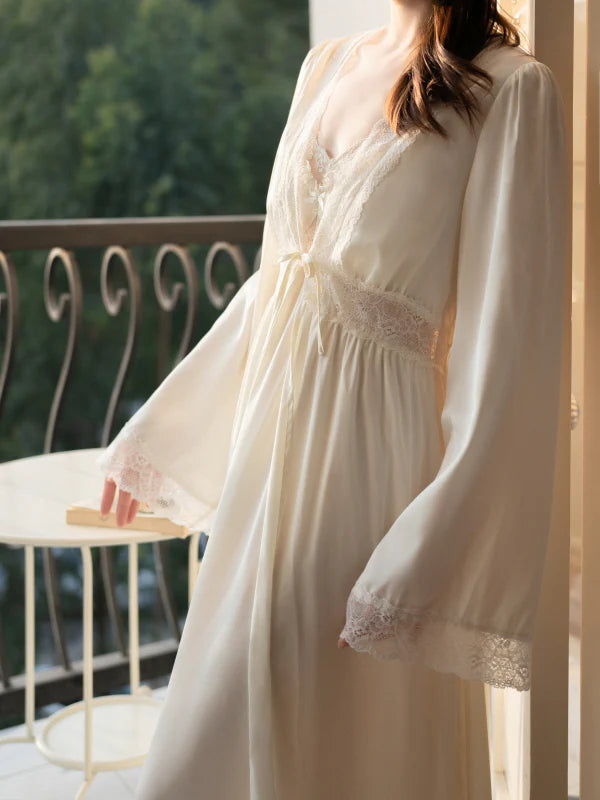 Lace Petal Princess Nightgown Set