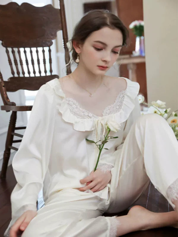 Elegant Rose Satin Dream Pajama