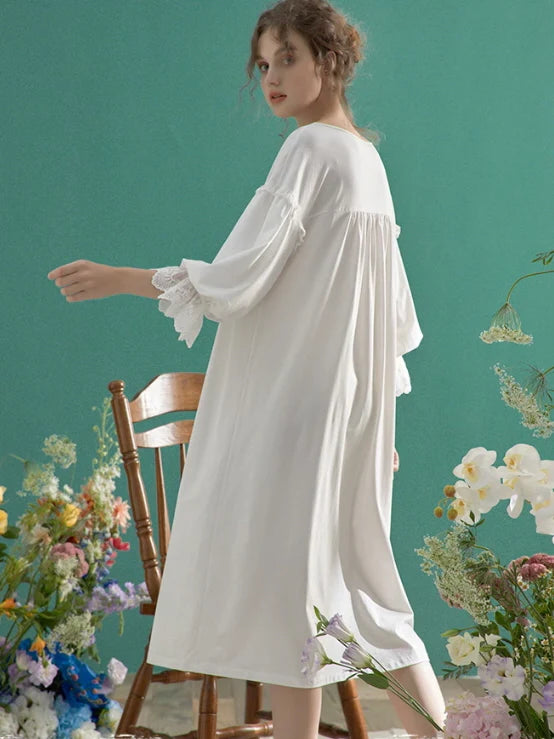 Floral Meadow Lace Nightgown