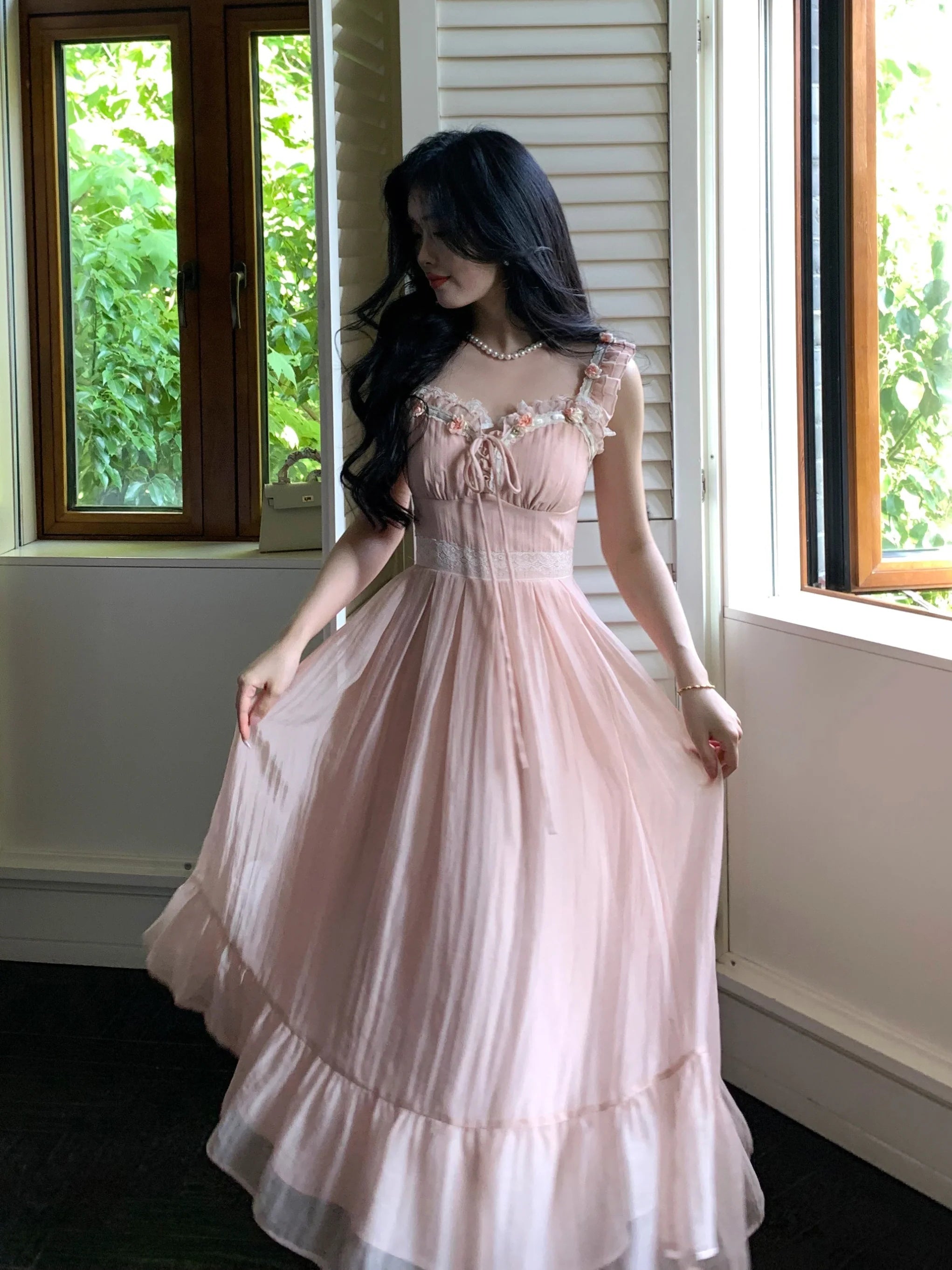 Blush Blossom Fairycore Dress