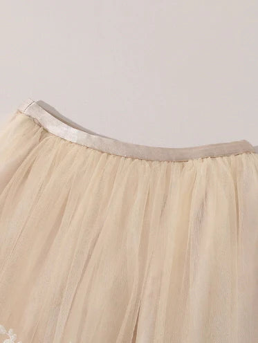 Ethereal Vintage Lace Tiered Skirt