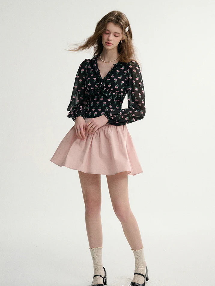 Midnight Rose Vintage Blouse