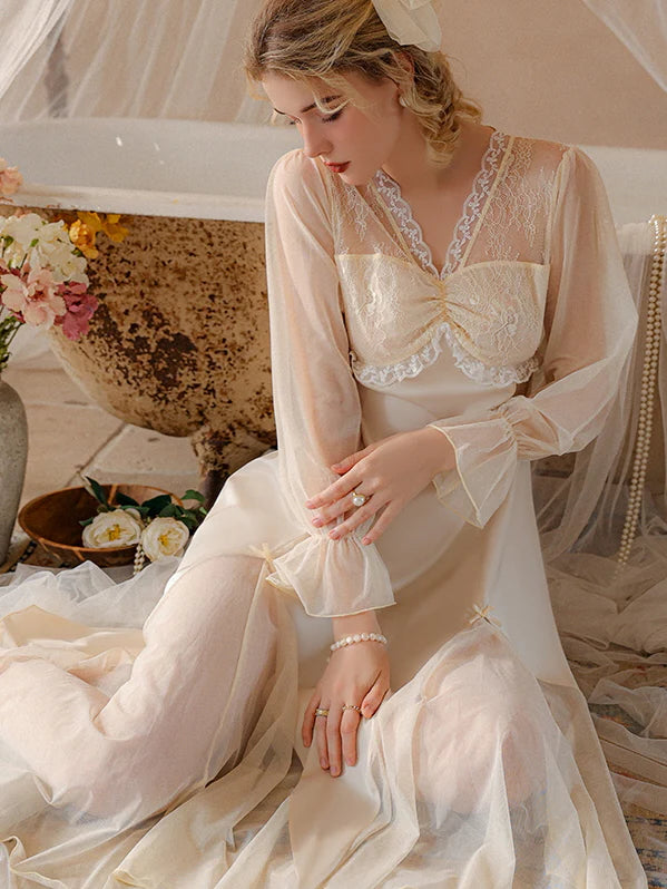 Elara's Princess Fairy Lace Nightgown