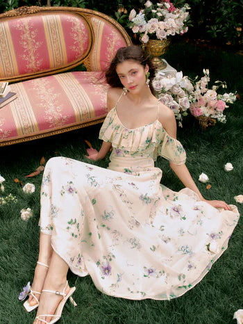 Buttercream Garden Ruffle Dress