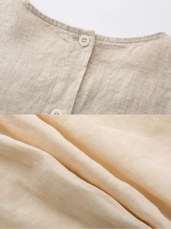 Linen Lace Garden Blouse and Skirt