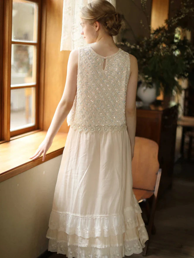 Pearl Sequin Sleeveless Top