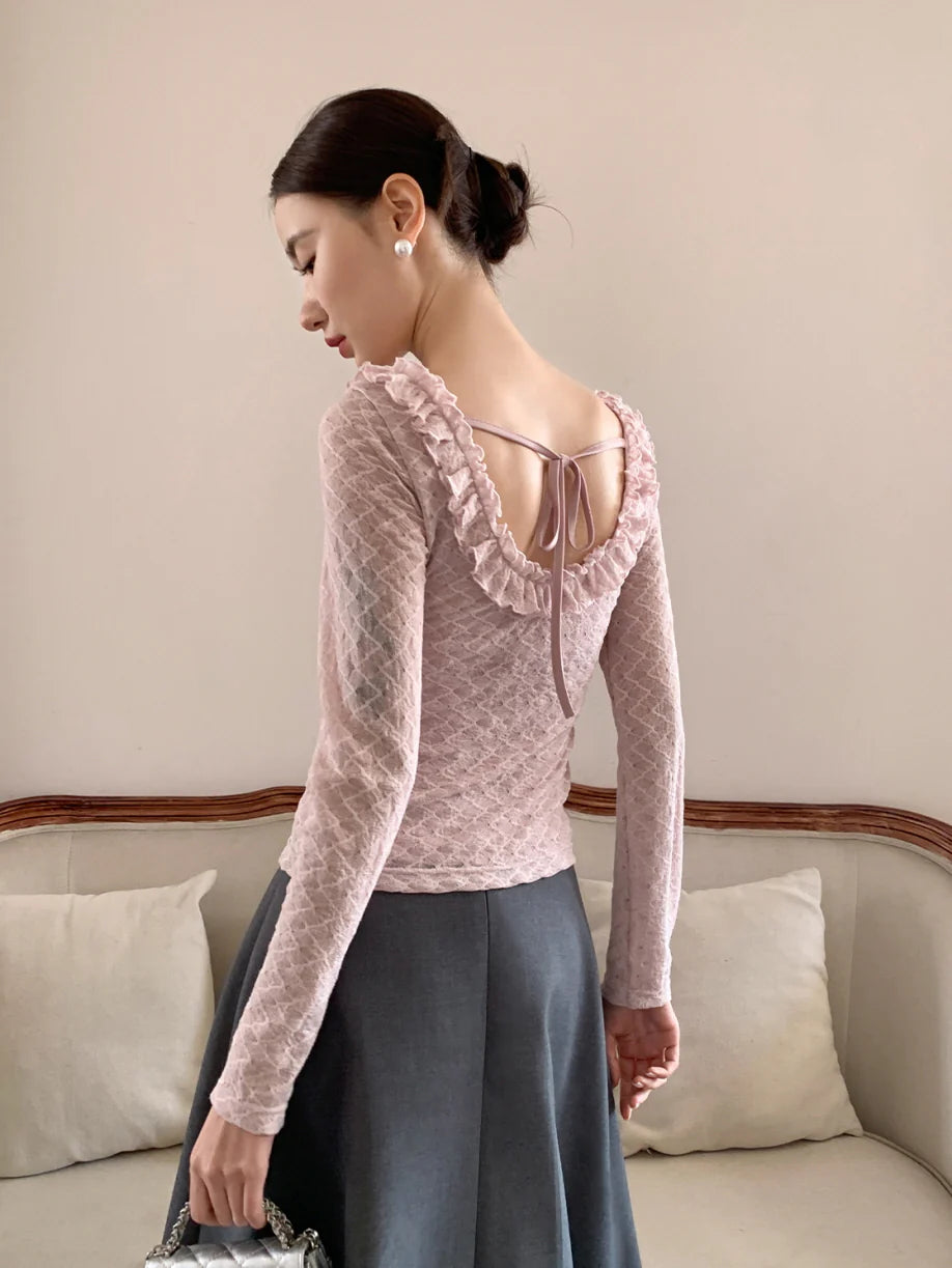 Romantic Ruffle Lace Blouse