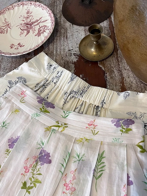 Olivia's Purple Flower Cottage Skirt
