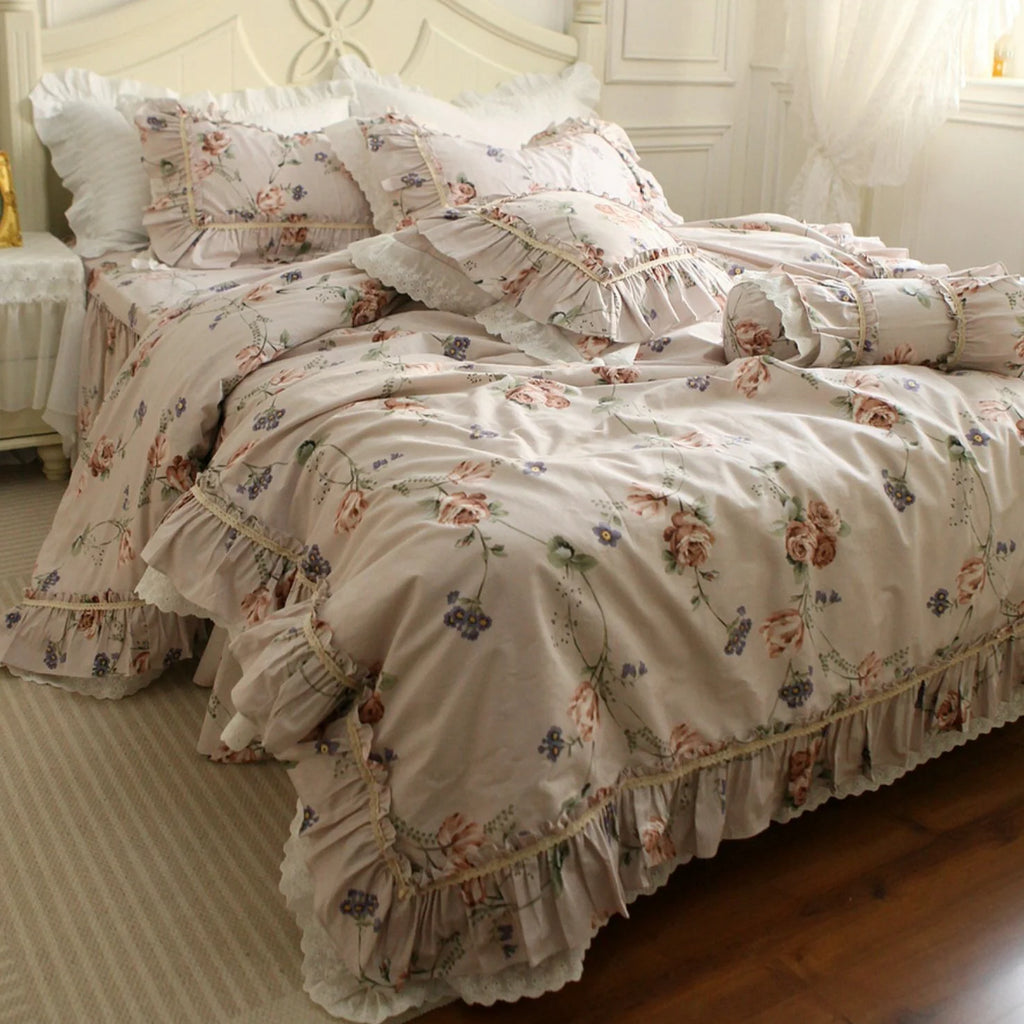 Retro Pastoral Princess Rose Bedding Set